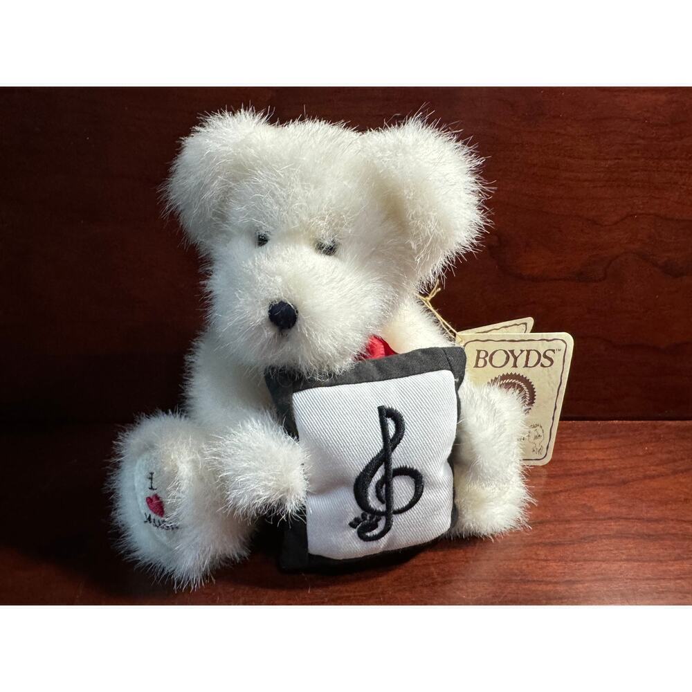 1988-2003 Boyds Head Bean Collection Thinkin Of Ya Melody B. Bear I Love Music